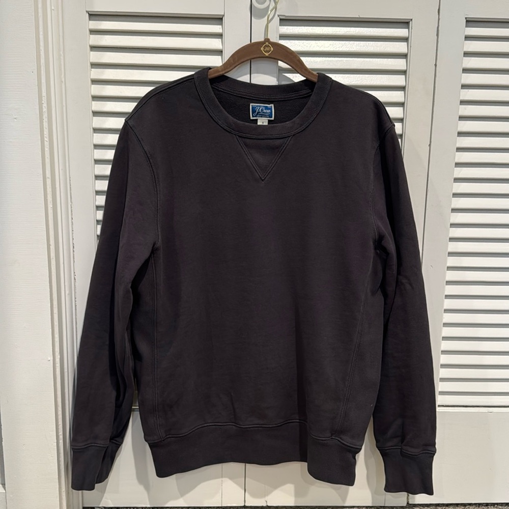 J Crew Garment-dyed french terry crewneck sweatshirt